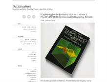 Tablet Screenshot of dataisnature.com